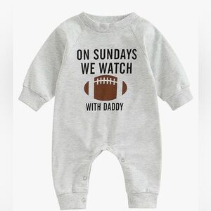 Infant “Sunday Football with Daddy” Onesie 6-12mos NWT